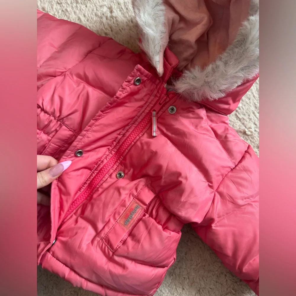 Vtg babygap puffer jacket fur hooded